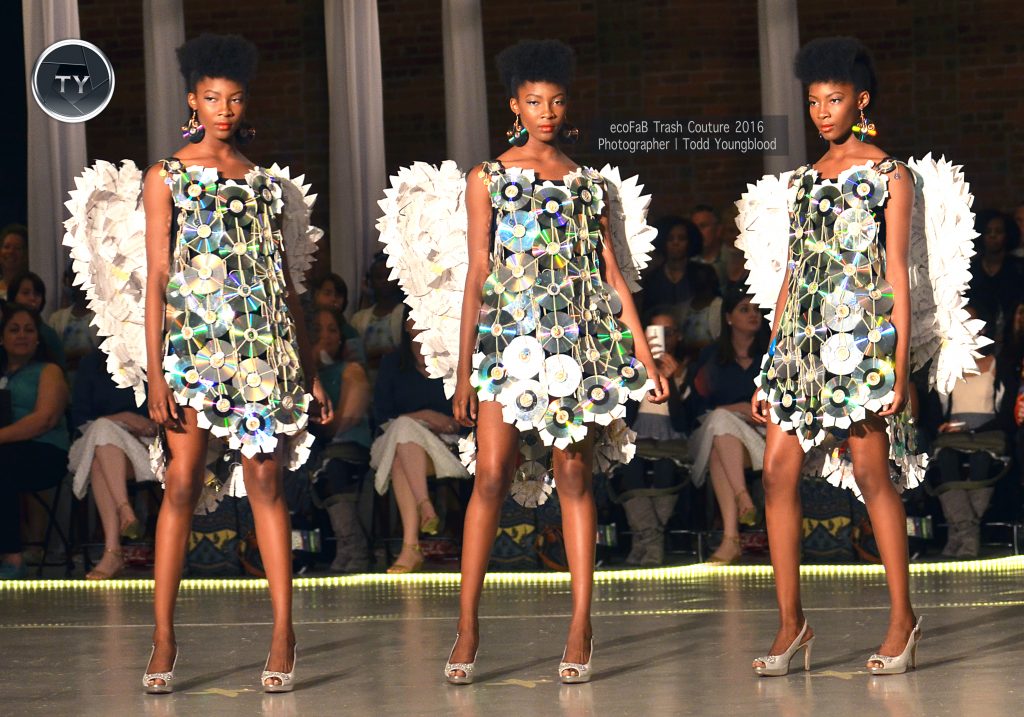 Dress Made of CD's Recycled Designs