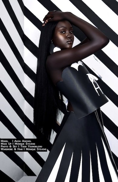 couture brought to life through dramatic lines and striking studio design